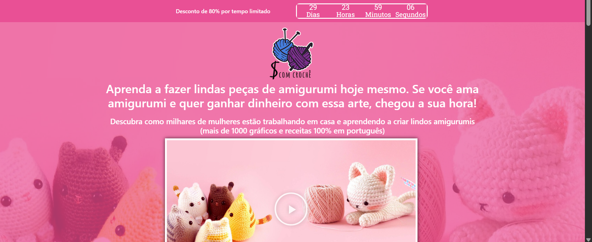 Landing Page de Crochê